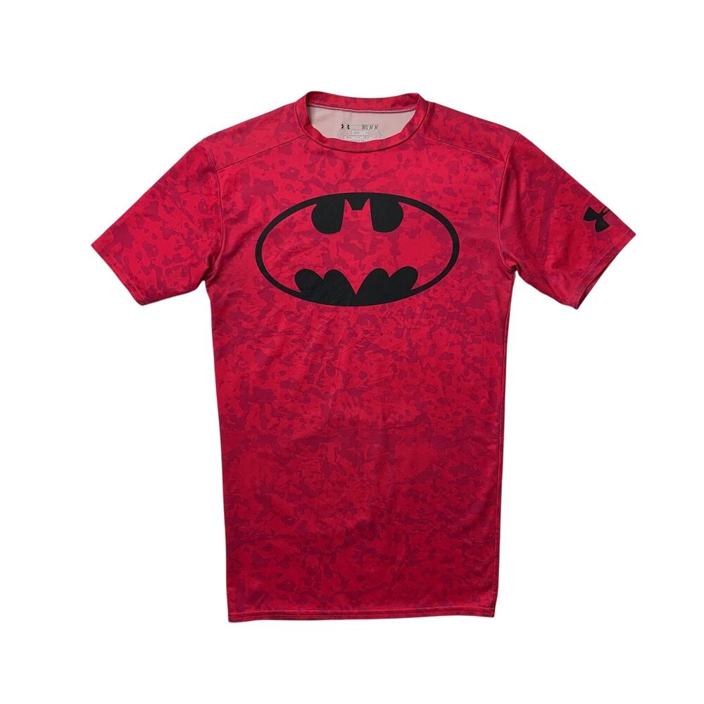 Under Armour Compression Shirt Mens M Medium Fucshia Alter Ego Batman HeatGear